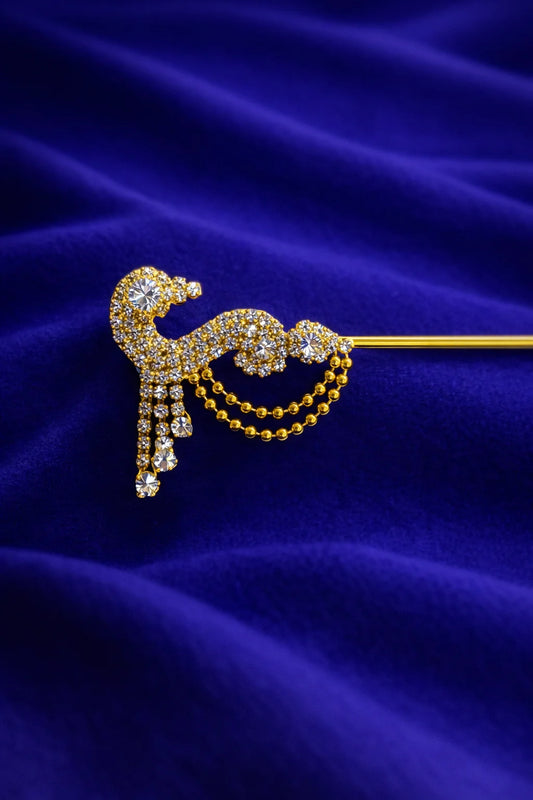 Kanha Ji silver stone flute for royal shringar and festive pooja