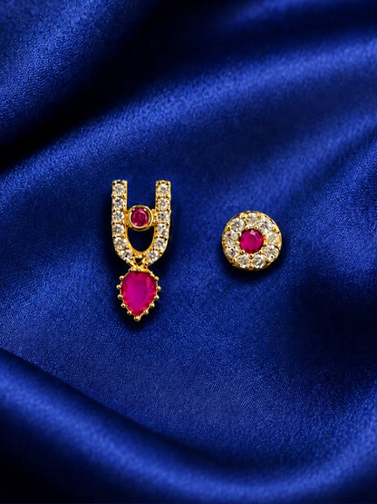 Krishna AD Tilak and Radha AD Bindi combo, designed to add an elegant sparkle to your beloved deities.