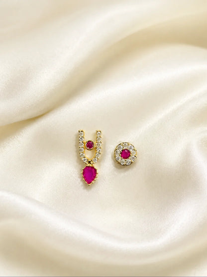 Krishna AD Tilak and Radha AD Bindi combo, designed to add an elegant sparkle to your beloved deities.