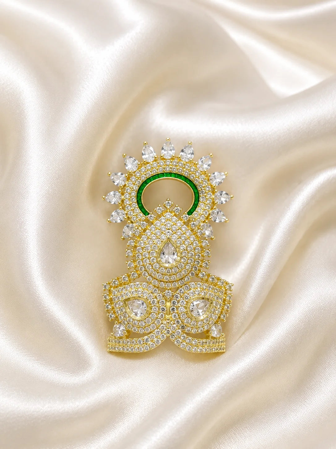 Kriti AD Stone Mukut for Laddu Gopal with sparkling American diamond stone work