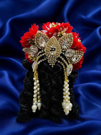 Kunj Manjari Mukut with Hair for Jugal Jodi