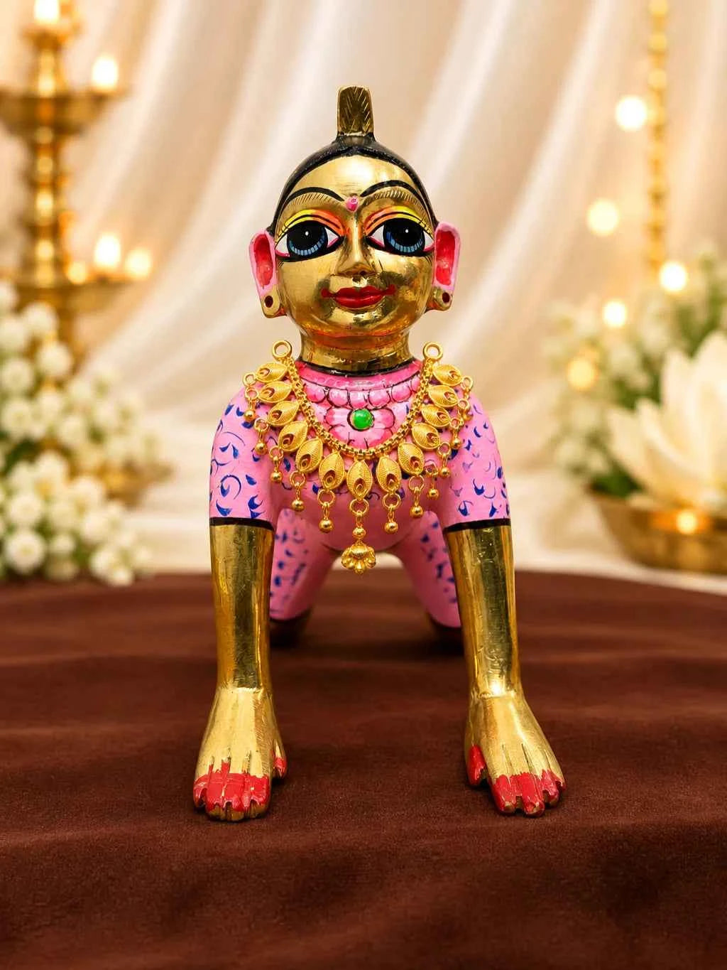 Kusum Lata Gold Plated Haar for Deity