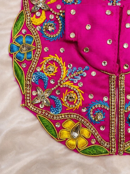 Pink colour Laddu Gopal dress for graceful and divine shringar
