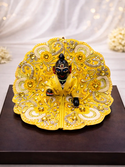 Yellow Laddu Gopal dress for auspicious daily shringar