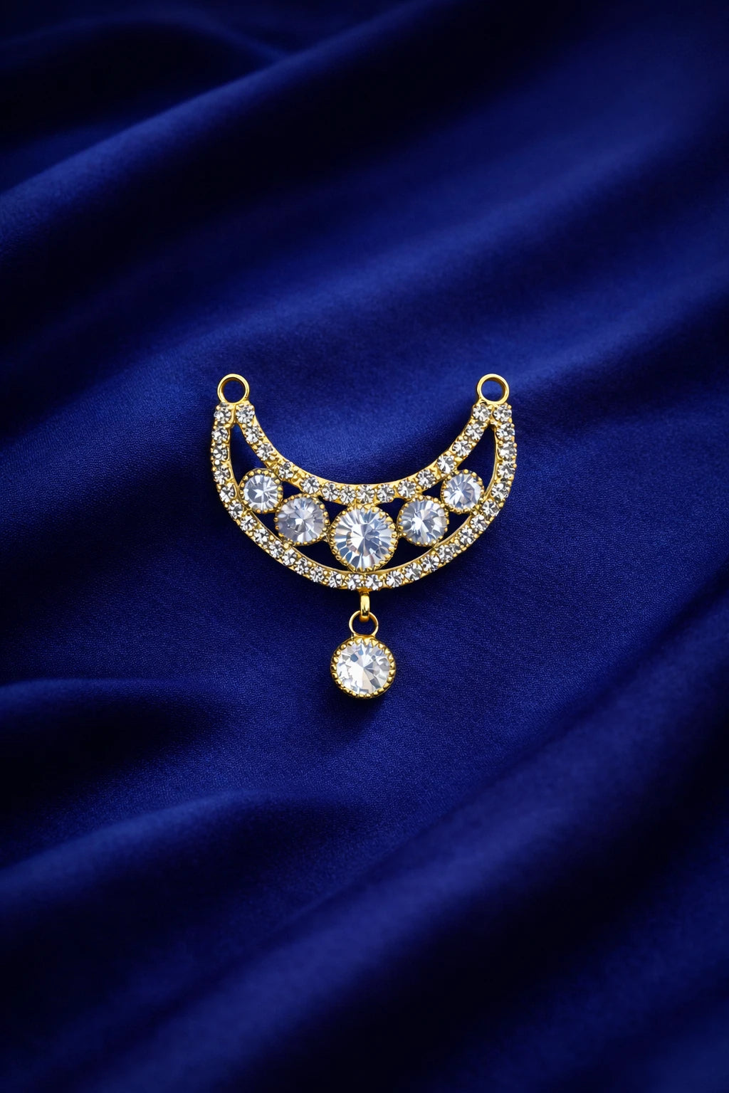 Laddu Gopal Jewellery - Crystal White Stone Work