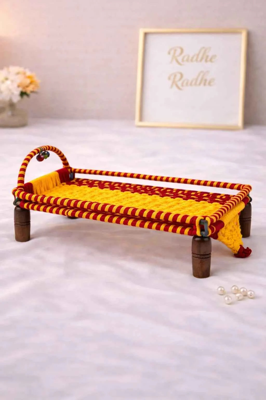 Laddu Gopal Ji Wooden Charpai