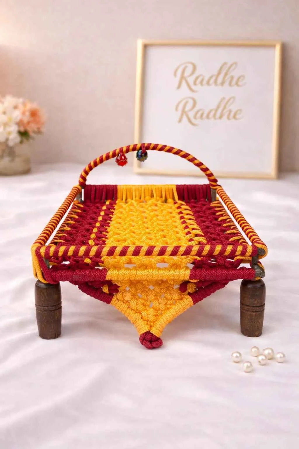 Laddu Gopal Ji Wooden Charpai