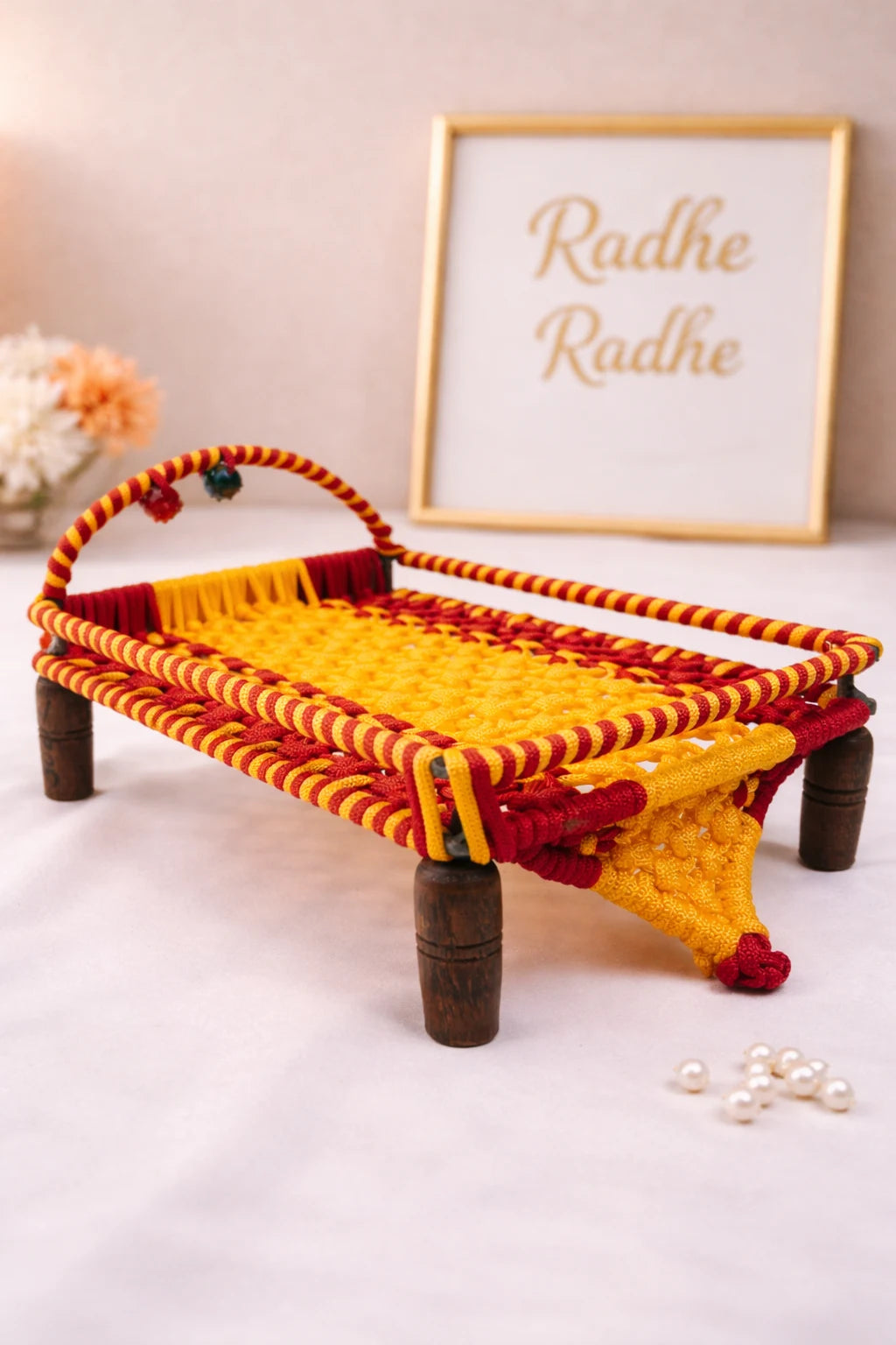 Laddu Gopal Ji Wooden Charpai