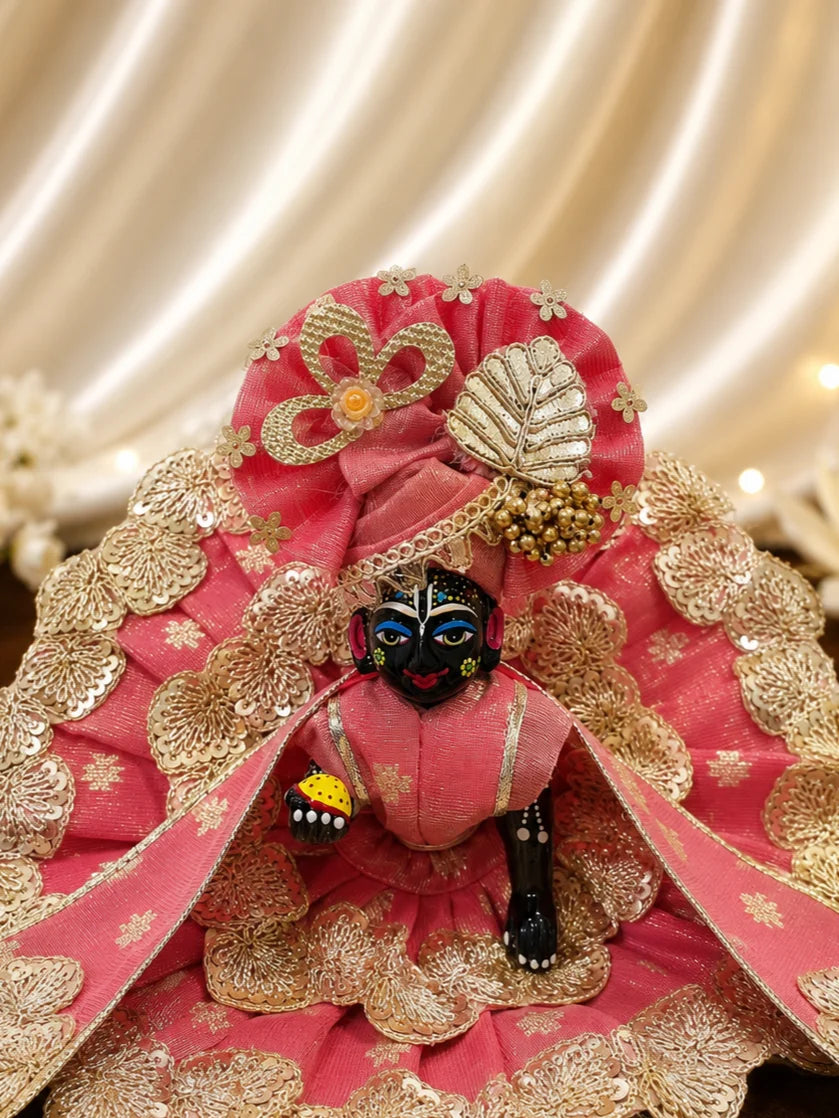 Lavanya Chanderi Poshak for Laddu Gopal crafted with premium Chanderi fabric and elegant traditional design