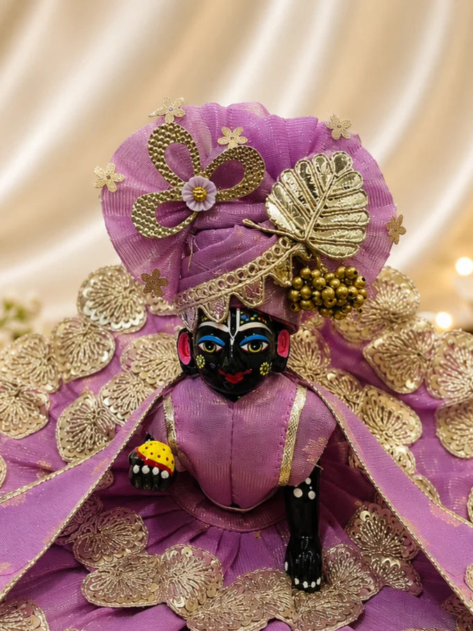 Lavanya Chanderi Poshak for Laddu Gopal crafted with premium Chanderi fabric and elegant traditional design