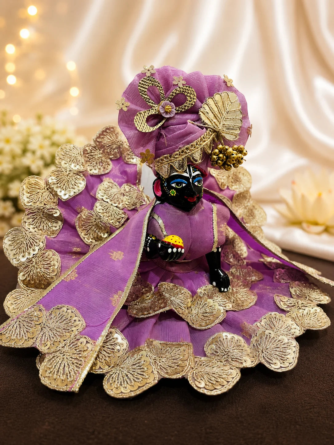 Lavanya Chanderi Poshak for Laddu Gopal crafted with premium Chanderi fabric and elegant traditional design