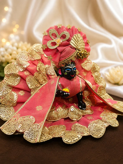 Lavanya Chanderi Poshak for Laddu Gopal crafted with premium Chanderi fabric and elegant traditional design
