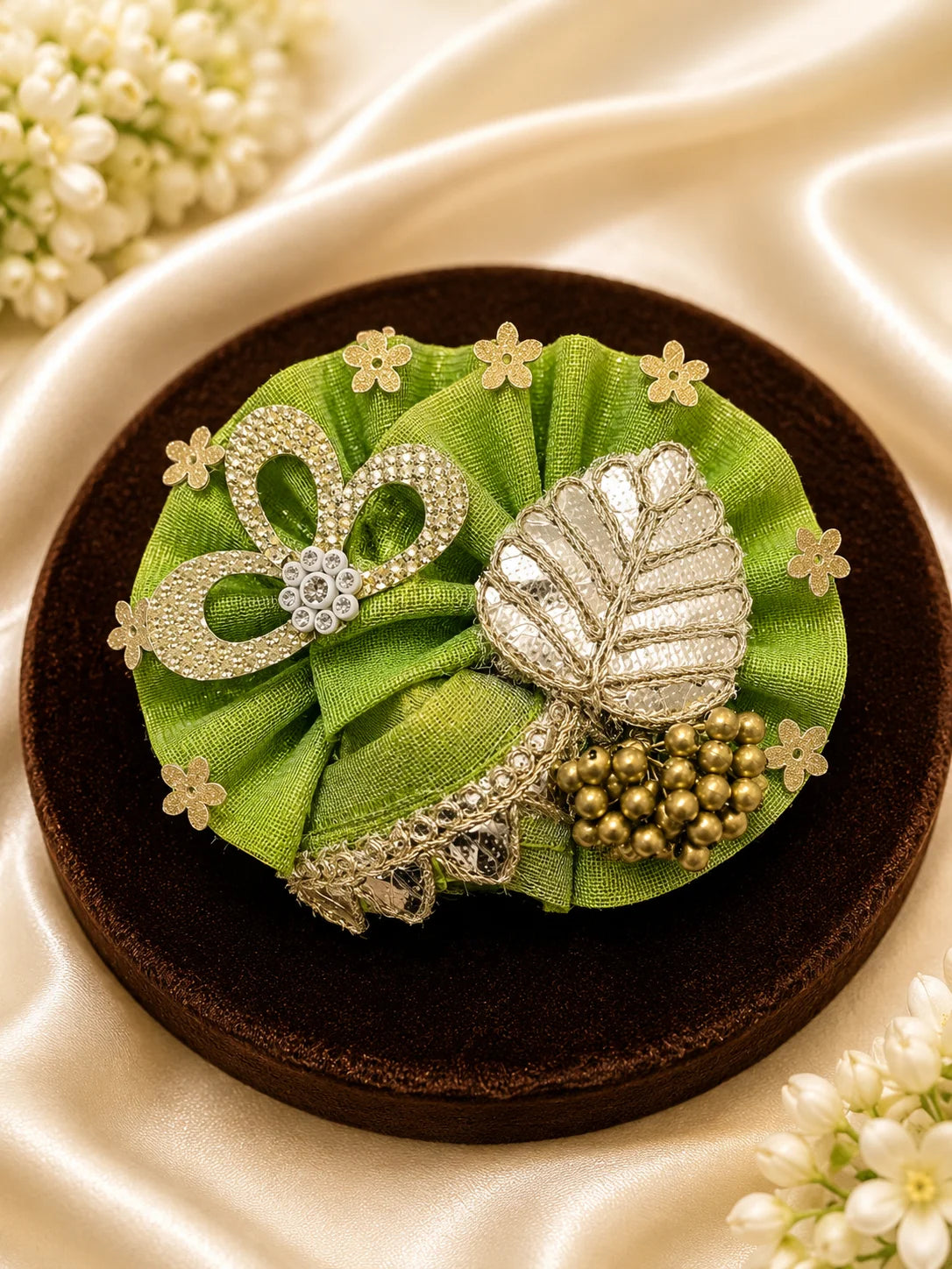 Lavanya Chanderi Poshak for Laddu Gopal crafted with premium Chanderi fabric and elegant traditional design