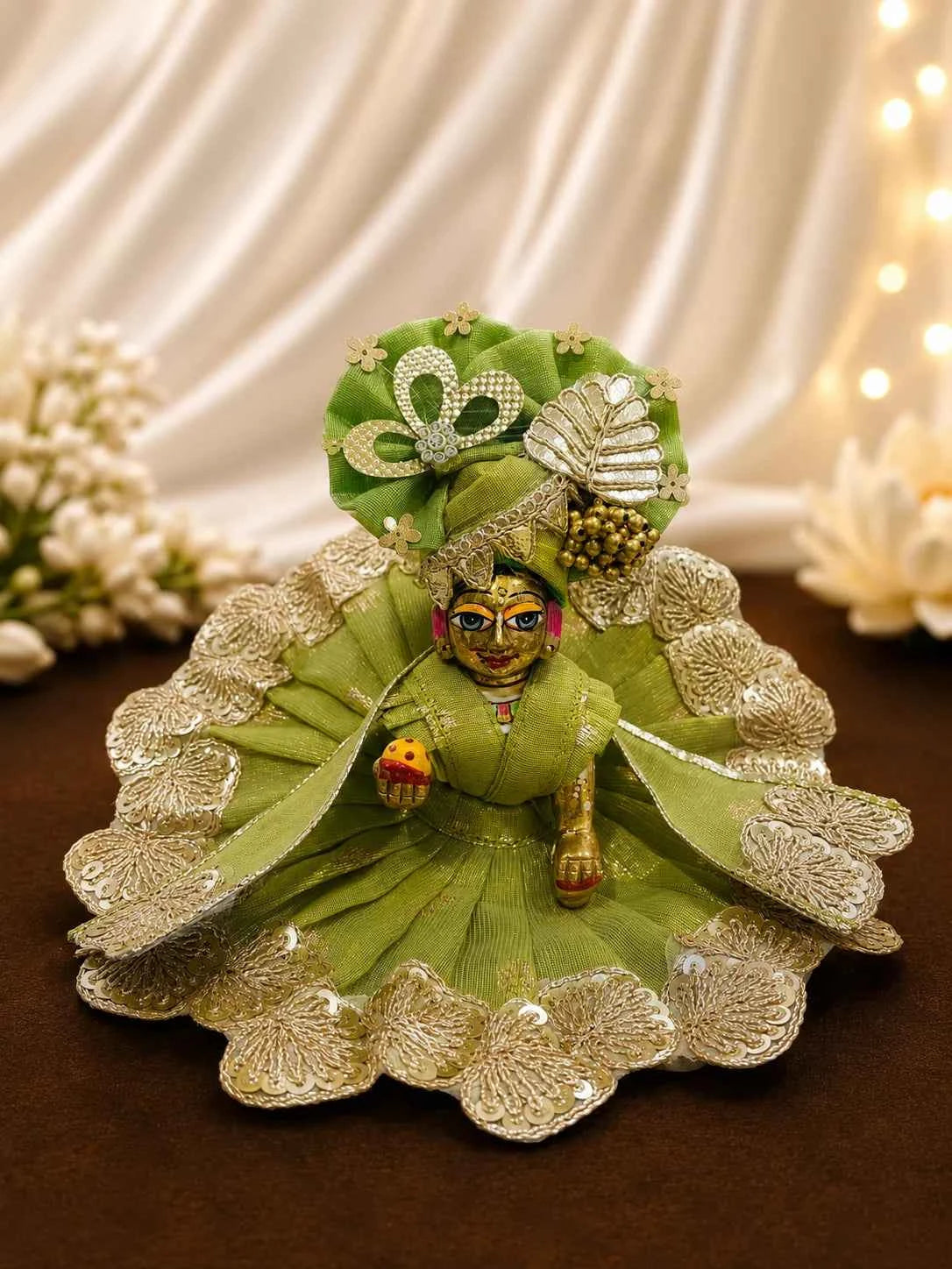 Lavanya Chanderi Poshak for Laddu Gopal