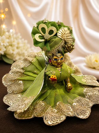 Lavanya Chanderi Poshak for Laddu Gopal crafted with premium Chanderi fabric and elegant traditional design