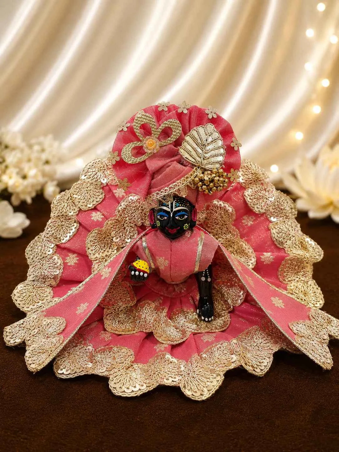 Lavanya Chanderi Poshak for Laddu Gopal