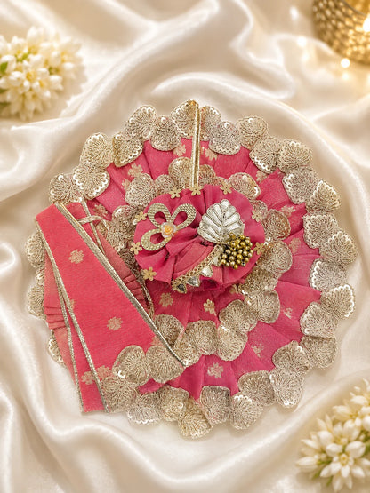 Lavanya Chanderi Poshak for Laddu Gopal crafted with premium Chanderi fabric and elegant traditional design