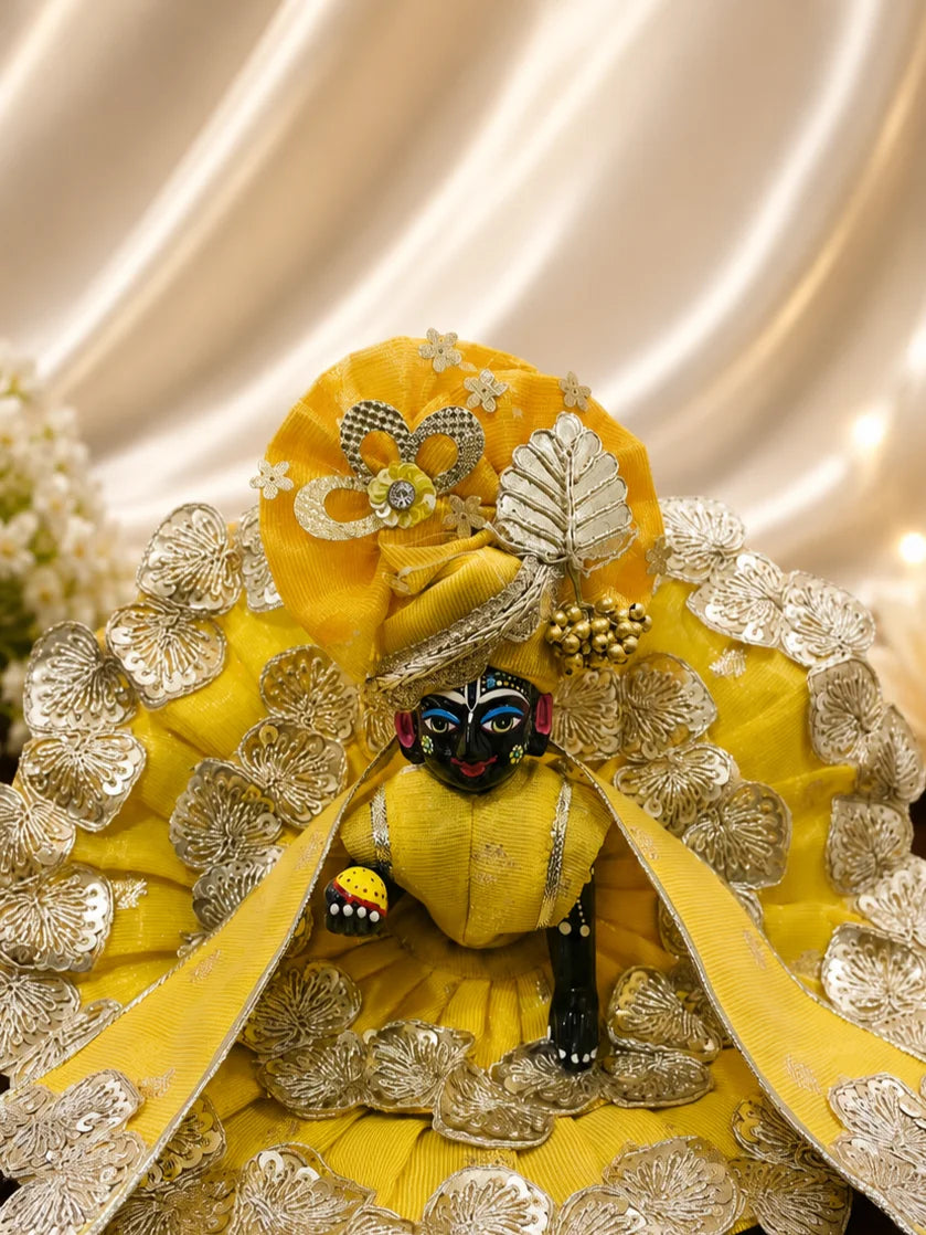 Lavanya Chanderi Poshak for Laddu Gopal crafted with premium Chanderi fabric and elegant traditional design