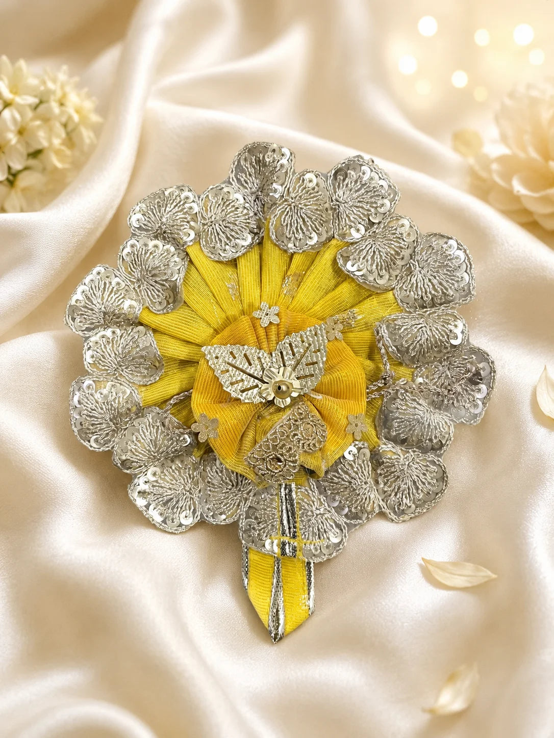 Lavanya Chanderi Poshak for Laddu Gopal crafted with premium Chanderi fabric and elegant traditional design