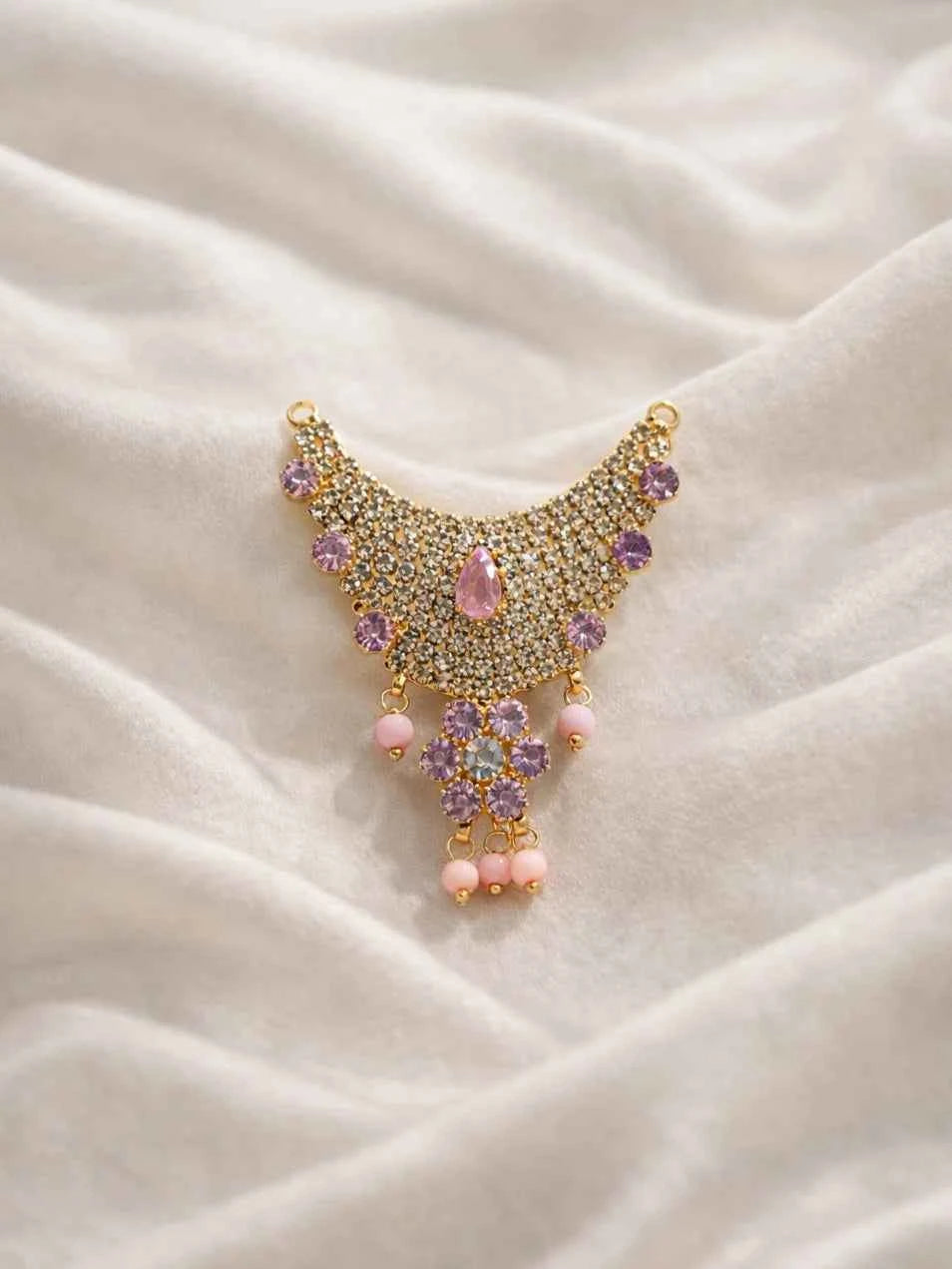 Light pink devotional jewellery for God for elegant divine shringar