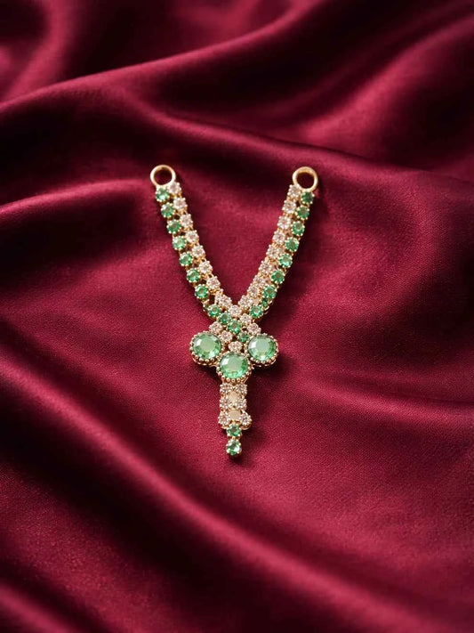Laddu Gopal Jewellery - Lime Green Stone