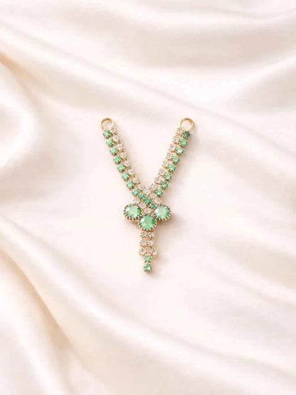 Laddu Gopal Jewellery - Lime Green Stone