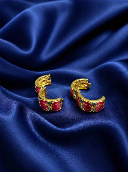 Lotus Meenakari AD Kada Bangles for Deity