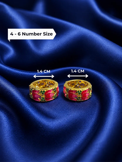 Lotus Meenakari AD Kada Bangles for Deity