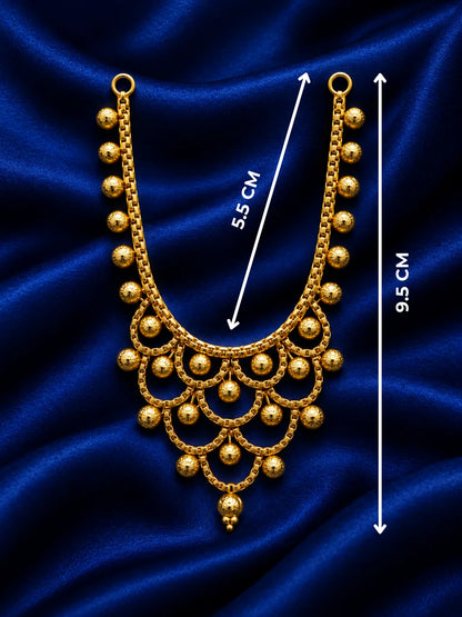 Madhurima Gold Plated Jewellery Set for Deity with intricate traditional detailing and a rich golden finish. Ideal for Laddu Gopal and festive shringar.