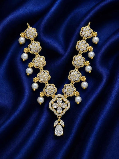 Majestic Floral AD with Gold Touch Haar for Deity