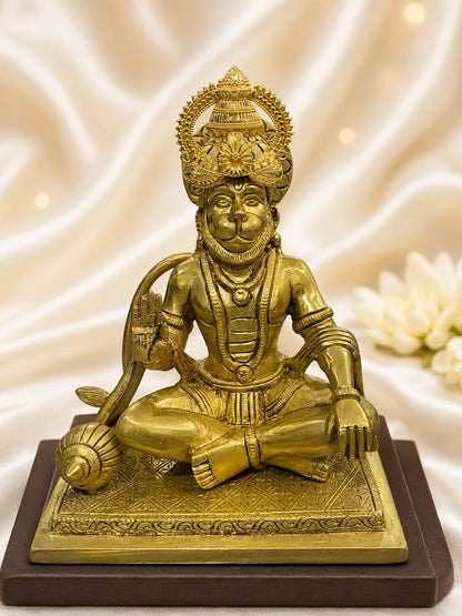 Mandal Gold Plated Mukut with circular design for deity shringar