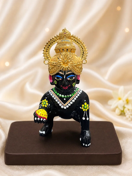 Mandal Gold Plated Mukut with circular design for deity shringar