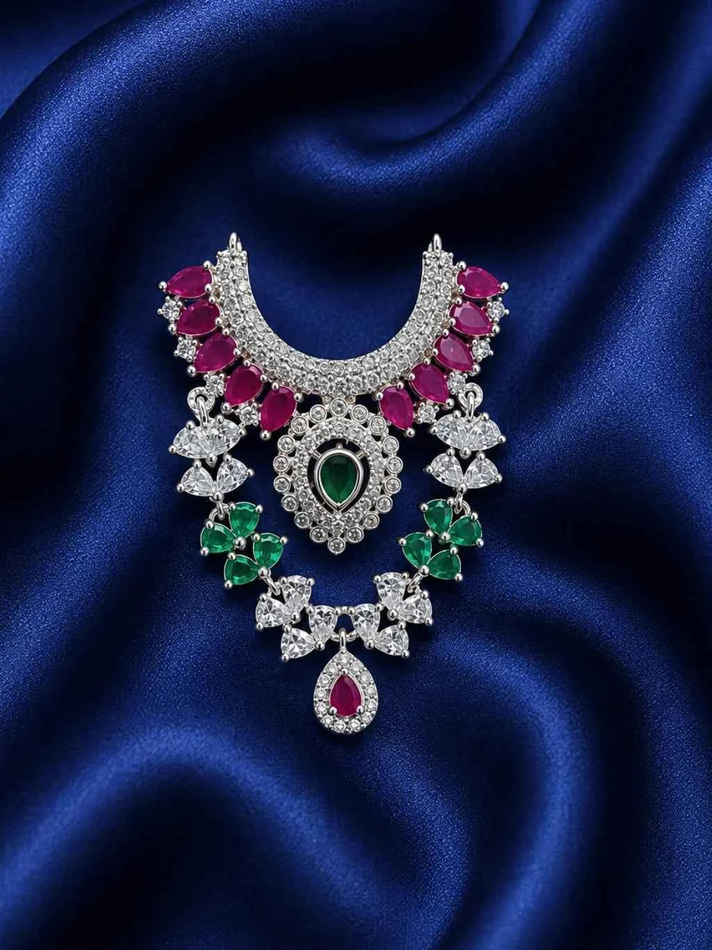 Maniratna AD Necklace for Deity