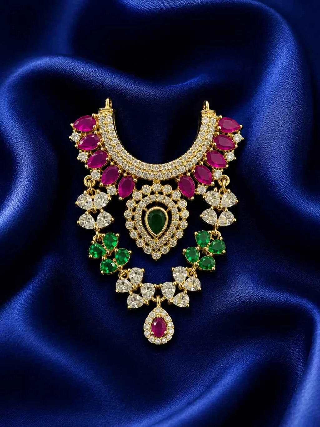 Maniratna AD Necklace for Deity