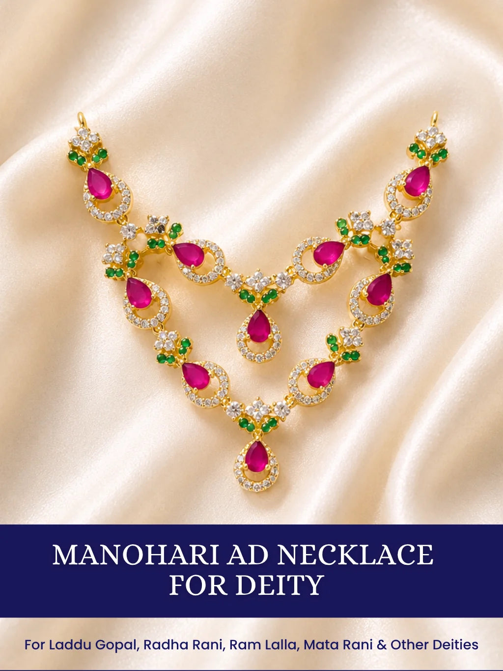 Manohari AD Choker for Deity | Laddu Gopal shringar