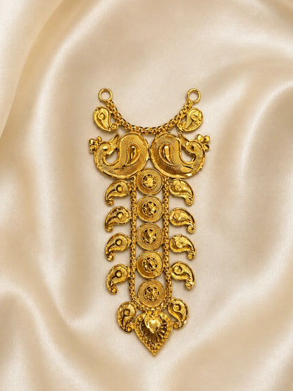 Mayur Angan Gold Plated peacock-inspired Haar for deity shringar