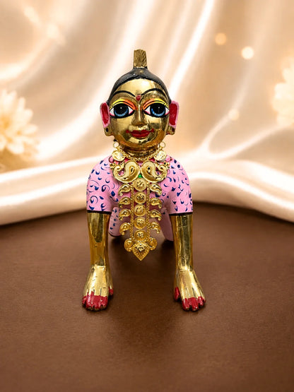 Mayur Angan Gold Plated peacock-inspired Haar for deity shringar