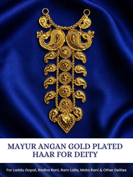 Mayur Angan Gold Plated Haar for Deity