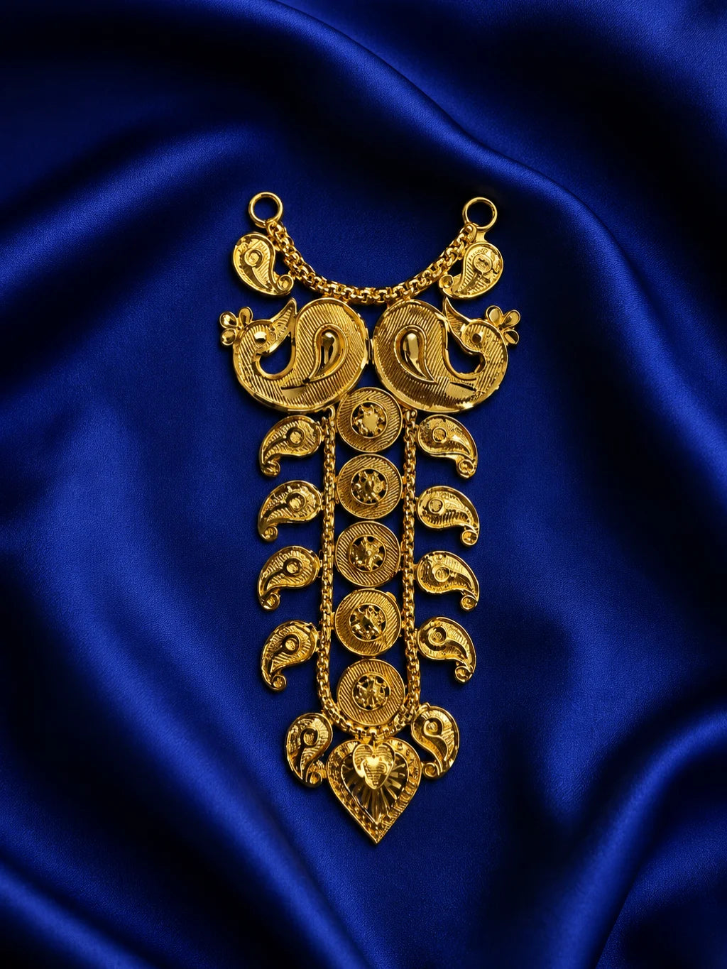Mayur Angan Gold Plated peacock-inspired Haar for deity shringar