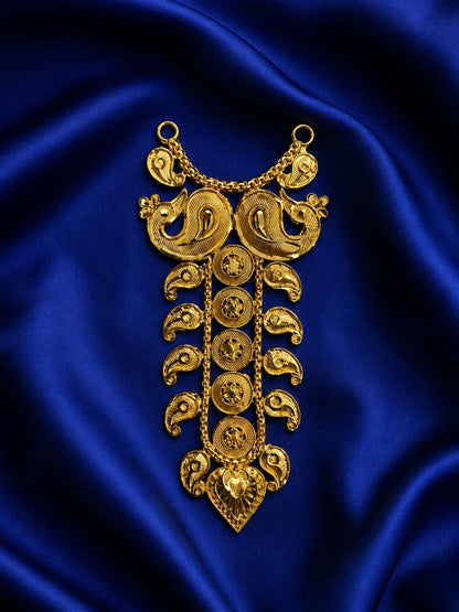 Mayur Angan Gold Plated peacock-inspired Haar for deity shringar