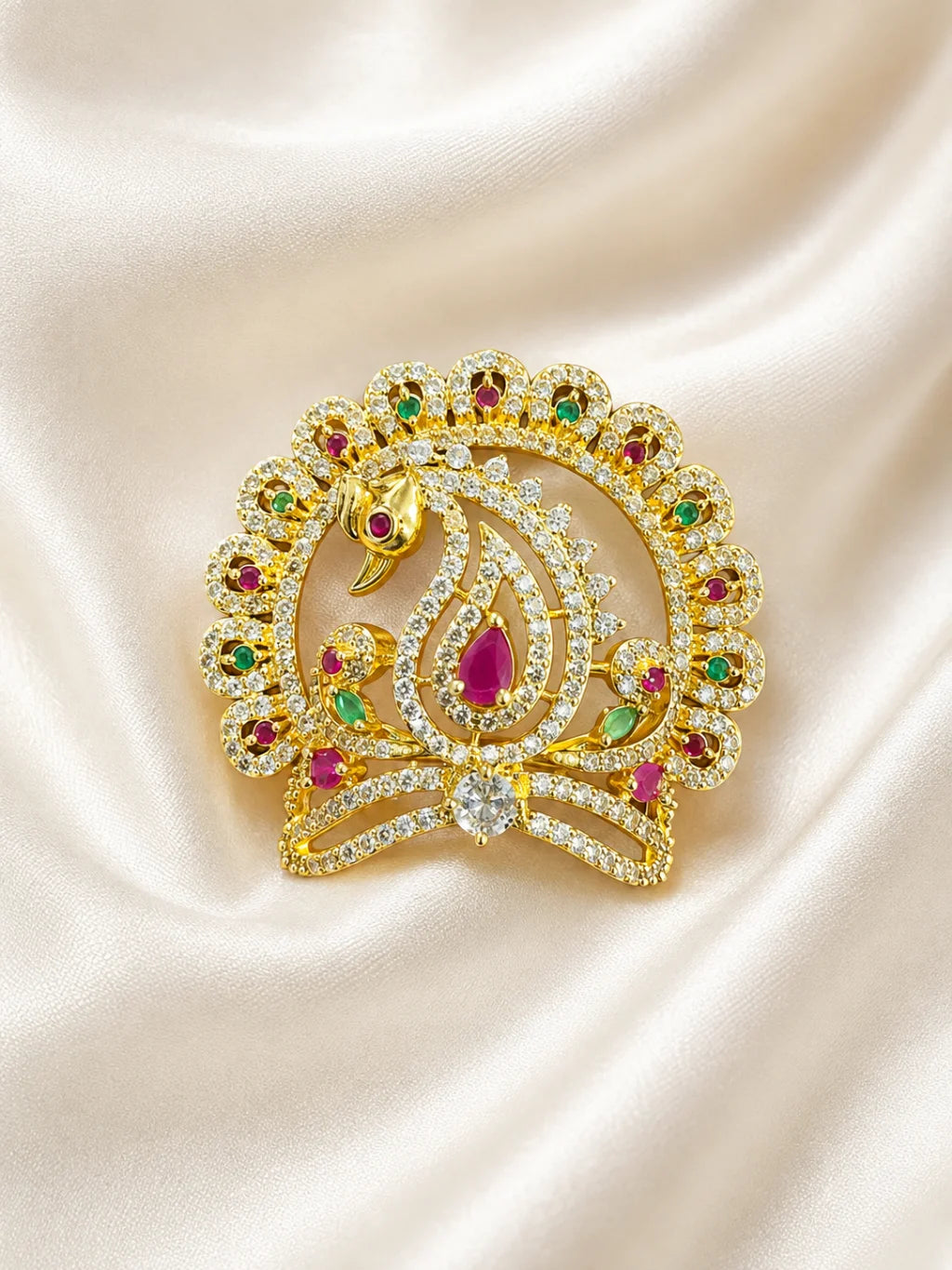 Mayur Chandrika peacock-inspired AD Mukut for deity shringar