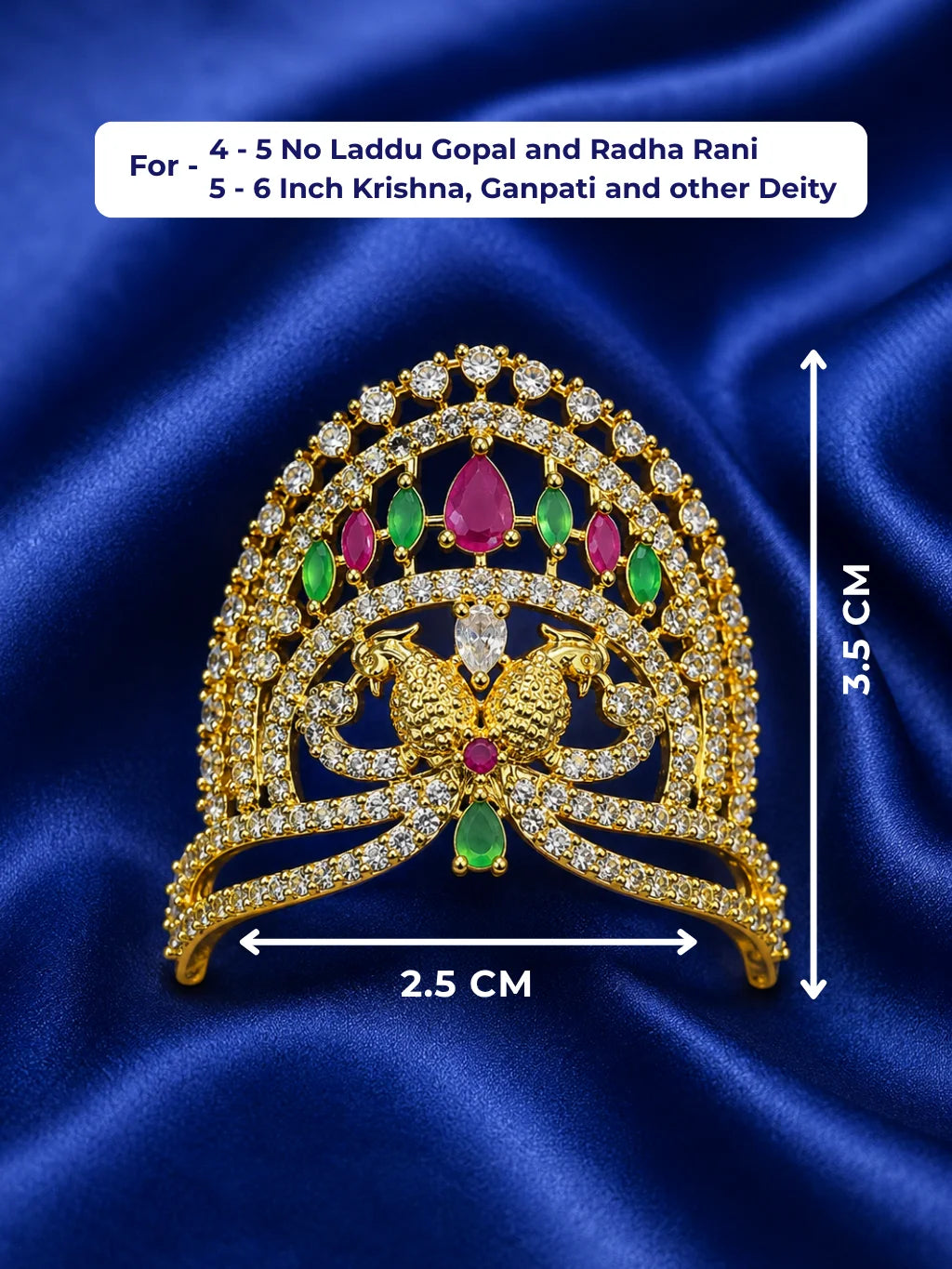 Mayur Mahal AD Mukut for Deity