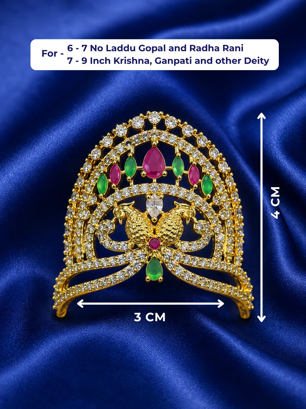 Mayur Mahal AD Mukut for Deity