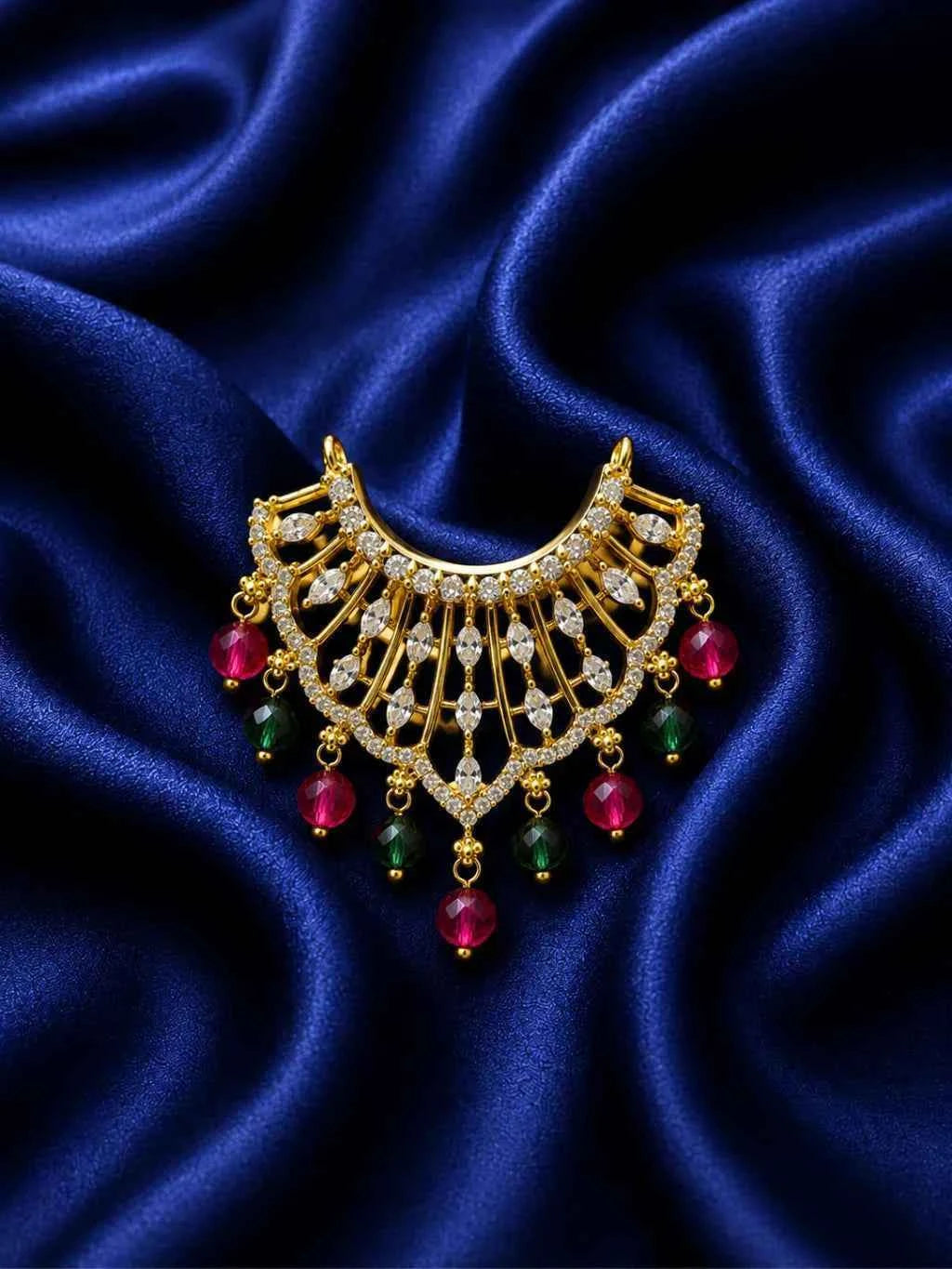 Navratan Mukut & Kanthi Haar Shringar Set for Deities