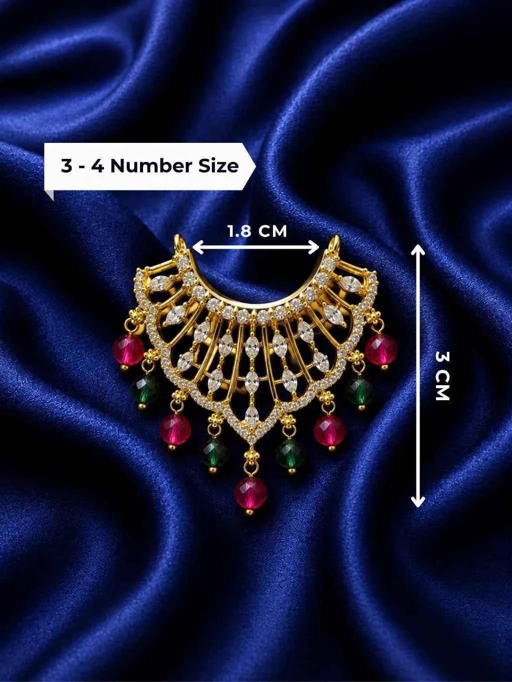 Navratan Mukut & Kanthi Haar Shringar Set for Deities