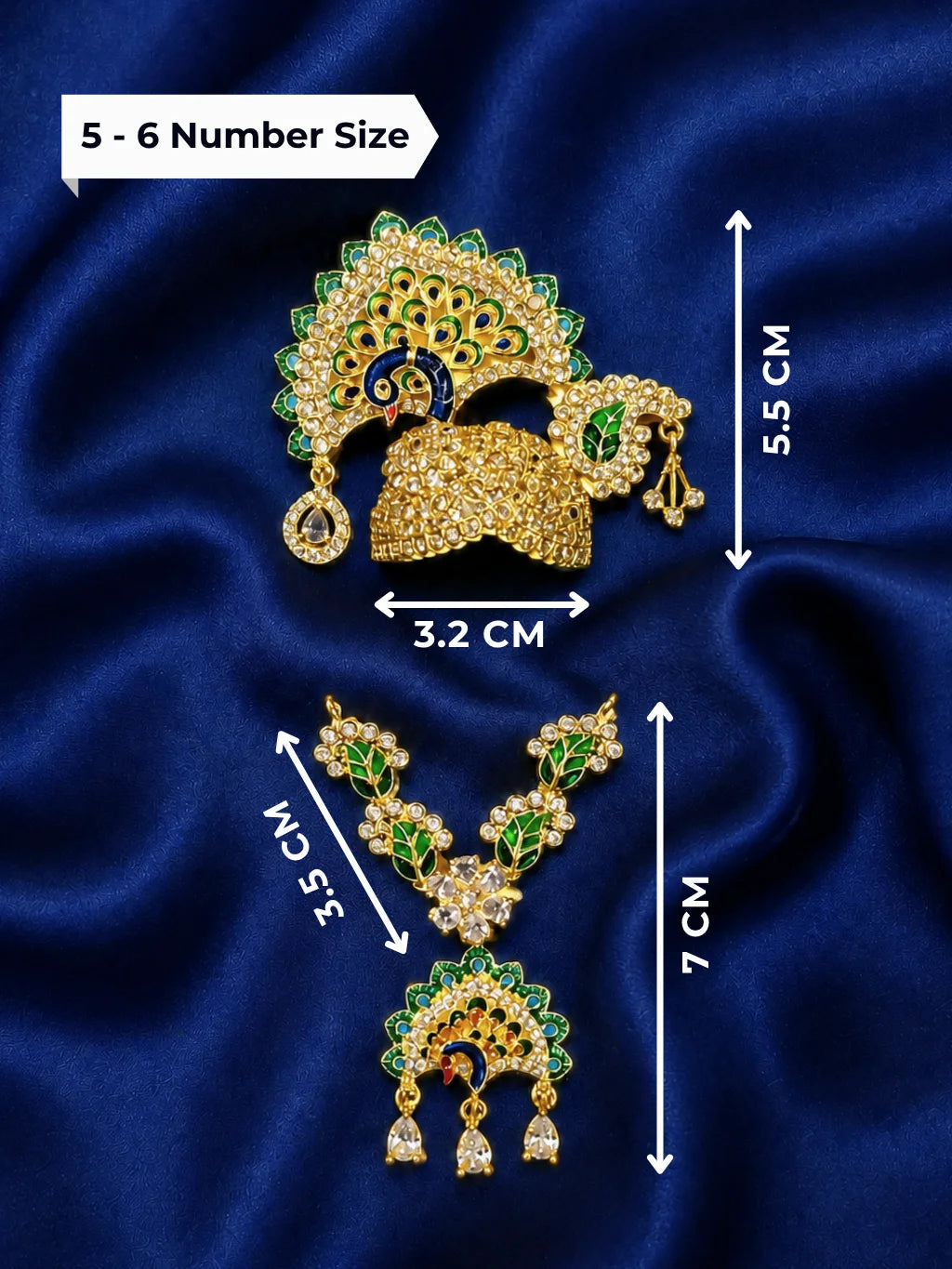 Mayur Madhuri Jewellery Set, featuring an elegant peacock-inspired design for graceful everyday and festive shringar.