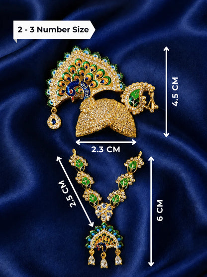 Mayur Madhuri Jewellery Set, featuring an elegant peacock-inspired design for graceful everyday and festive shringar.