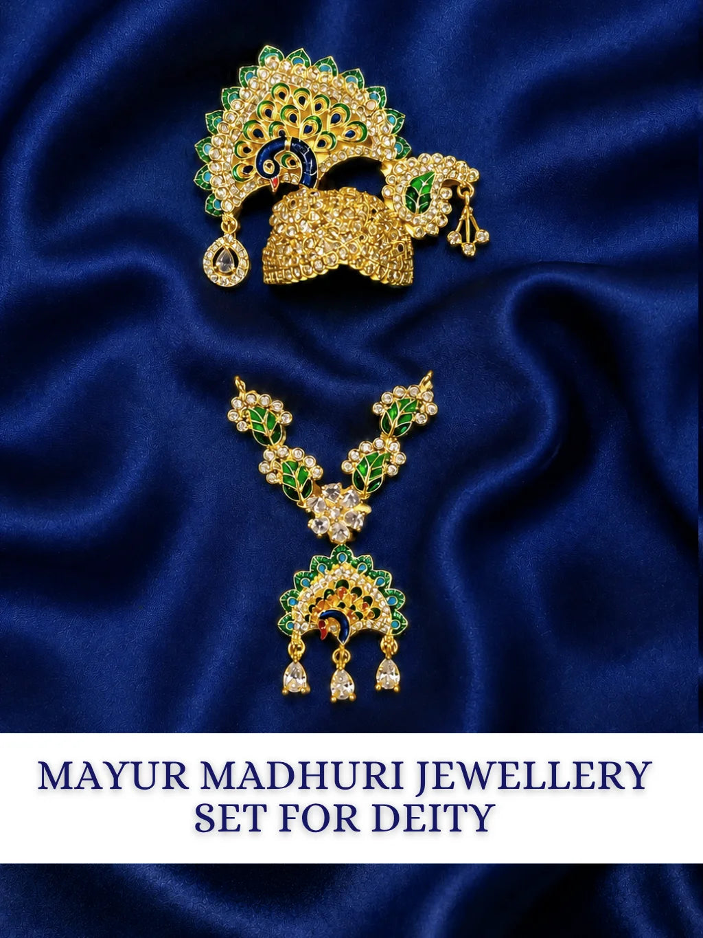 Mayur Madhuri Jewellery Set, featuring an elegant peacock-inspired design for graceful everyday and festive shringar.e