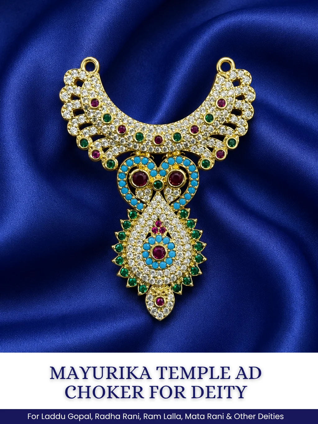 Mayurika Temple AD Choker for Deity and Laddu Gopal Shringar Jewellery