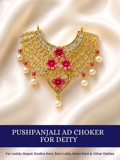 Pushpanjali AD Choker for Deity and Laddu Gopal Shringar Jewellery